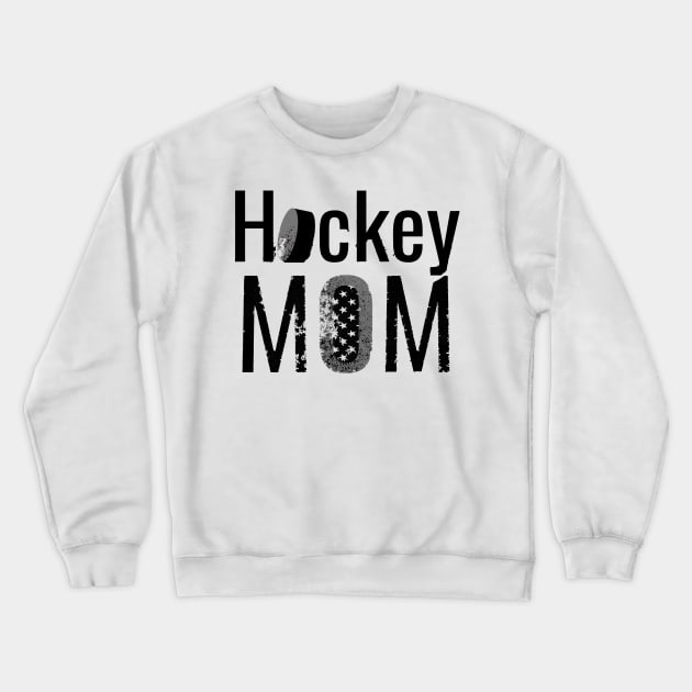 The Hockey Mom Black Design Crewneck Sweatshirt by M Dee Signs